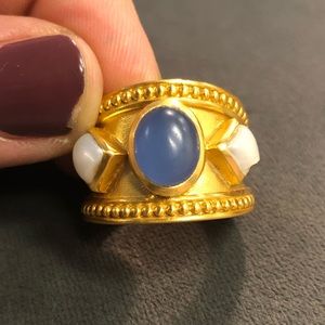 Julie Vos Siena Chalcedony Ring Size 8 *NWOT*
